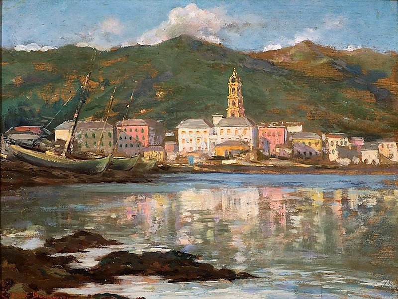 Sketch of rapallo italy october 7 1900 james carroll beckwith oil painting